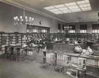 Interior view of the Kingsessing Library, circa 1919